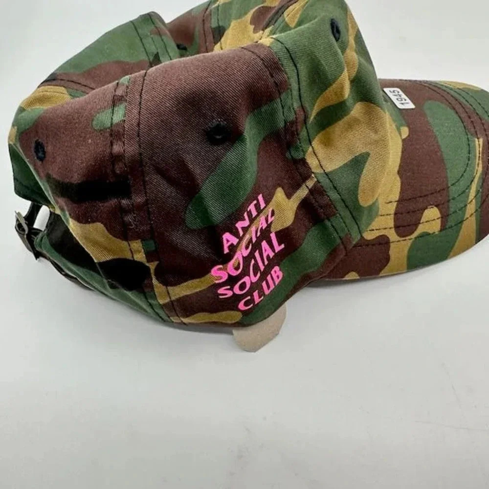 NEW Anti Social Club Yupoong The Classics Flexfit Camo Dad Cap Adjustable Fit